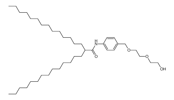 2-Tetradecyl-hexadecanoic acid {4-[2-(2-hydroxy-ethoxy)-ethoxymethyl]-phenyl}-amide结构式