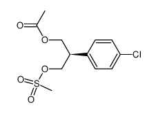 1-acetoxy-2-(p-chlorophenyl)-3-mesyloxypropane结构式