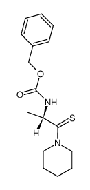 N-Carbobenzyloxy-L-alanine piperidine thioamide结构式