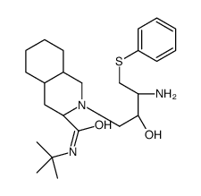 [3S-(3S,4aS,8aS,2’R,3’R)]-2-[3’-Amino-2’-hydroxy-4’-(phenyl)thio]butyldecahydroisoquinoline-3-N-t-butylcarboxamide Structure