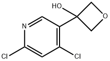 3-(4,6-二氯-3-吡啶)氧杂环丁烷-3-醇结构式