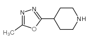2-甲基-5-哌啶-4-基-1,3,4-恶二唑结构式