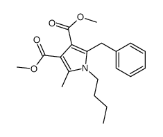 dimethyl 2-benzyl-1-butyl-5-methyl-pyrrole-3,4-dicarboxylate Structure