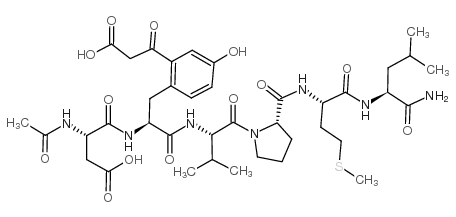 Ac-Asp-Tyr(2-malonyl)-Val-Pro-Met-Leu-NH2 Structure