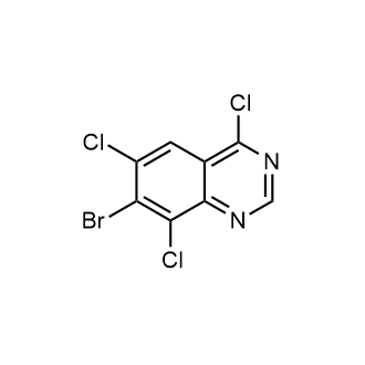 7-溴-4,6,8-三氯喹唑啉结构式