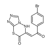 (6E)-6-[2-(4-bromophenyl)-2-oxoethylidene]-5H-[1,2,4]triazolo[3,4-b][1,3,4]thiadiazin-7-one Structure