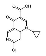 1,6-NAPHTHYRIDINE-3-CARBOXYLIC ACID, 7-CHLORO-1-CYCLOPROPYL-1,4-DIHYDRO-4-OXO- Structure