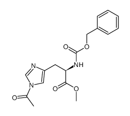 (R)-3-(1-Acetyl-1H-imidazol-4-yl)-2-benzyloxycarbonylamino-propionic acid methyl ester Structure
