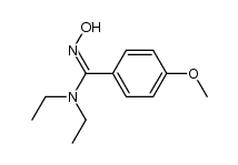 (E)-N,N-diethyl-N'-hydroxy-4-methoxybenzimidamide结构式