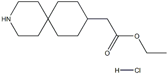 3-Azaspiro[5.5]undecane-9-acetic acid ethyl ester hydrochloride Structure