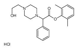 (2,6-dimethylphenyl) 2-[4-(2-hydroxyethyl)piperazin-1-yl]-2-phenyl-ace tate hydrochloride结构式