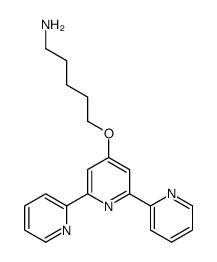 5-(2,6-dipyridin-2-ylpyridin-4-yl)oxypentan-1-amine结构式