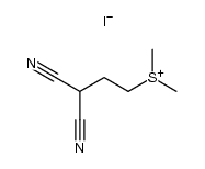 (2-Dimethylsulfonio-ethyl)-malononitril-Kation结构式