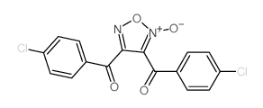 Furazan, bis (p-chlorobenzoyl)-, monooxide Structure