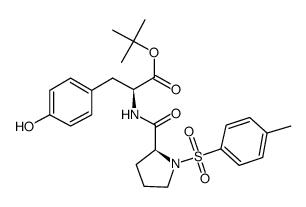 N-(toluene-4-sulfonyl)-L-prolyl-L-tyrosine tert-butyl ester结构式