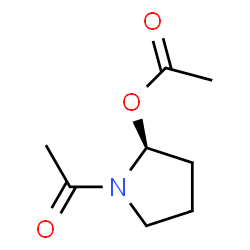 2-Pyrrolidinol, 1-acetyl-, acetate (ester), (2S)- (9CI)结构式