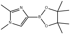 1,2-二甲基-4-(4,4,5,5-四甲基-1,3,2-二氧硼杂环戊烷-2-基)-1H-咪唑结构式