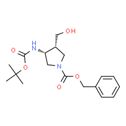 cis-3-(Boc-amino)-1-Cbz-4-(hydroxymethyl)pyrrolidine Structure