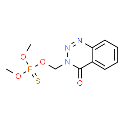 Thiophosphoric acid O,O-dimethyl O-[(3,4-dihydro-4-oxo-1,2,3-benzotriazin-3-yl)methyl] ester picture