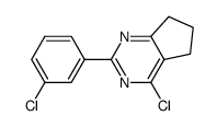 4-chloro-2-(3-chlorophenyl)-6,7-dihydro-5H-cyclopenta[d]pyrimidine结构式