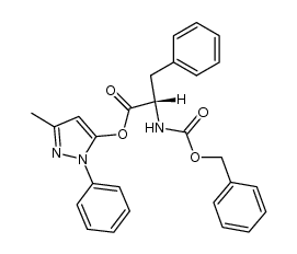 3-Methyl-1-phenyl-5-(Z-DL-phenylalanyloxy)-pyrazol结构式