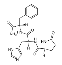 pGlu-L-His-L-Phe-NH2 Structure