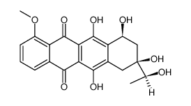 5,12-Naphthacenedione, 7,8,9,10-tetrahydro-6,8,10,11-tetrahydroxy-8-(1S)-1-hydroxyethyl-1-methoxy-, (8S,10S)-结构式