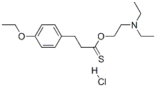 Acetic acid, (p-ethoxybenzyl)thio-, 2-(diethylamino)ethyl ester hydrochloride结构式