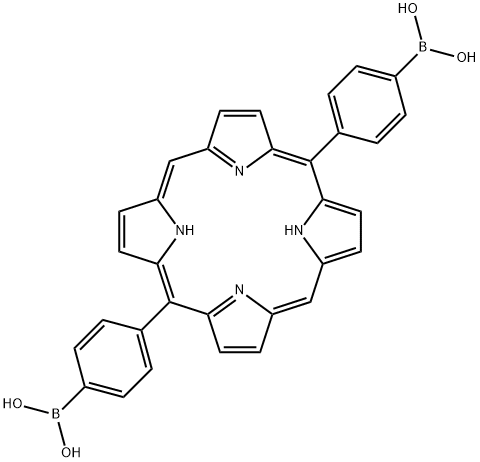 (卟啉-5,15-二基双(4,1-亚苯基))二硼酸图片