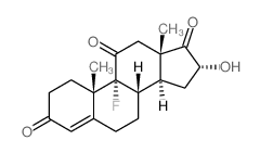 (8S,9R,10S,13S,14S,16R)-9-fluoro-16-hydroxy-10,13-dimethyl-2,6,7,8,12,14,15,16-octahydro-1H-cyclopenta[a]phenanthrene-3,11,17-trione结构式