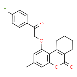 1-[2-(4-fluorophenyl)-2-oxoethoxy]-3-methyl-7,8,9,10-tetrahydrobenzo[c]chromen-6-one Structure