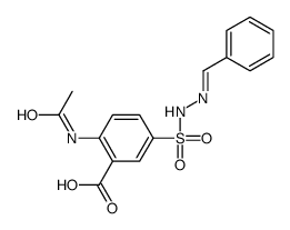 2-acetamido-5-[(benzylideneamino)sulfamoyl]benzoic acid Structure