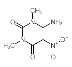 6-amino-1,3-dimethyl-5-nitro-pyrimidine-2,4-dione Structure