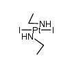 trans-[Pt(ethylamine)2I2]结构式