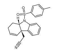 (4aS,9aS)-4a-cyanomethyl-9-(4-methylbenzenesulfonyl)-2,4a,9,9a-tetrahydro-1H-carbazole结构式