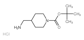 1-Boc-4-(氨基甲基)哌啶盐酸盐结构式