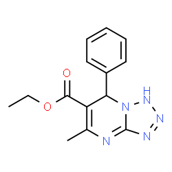 TETRAZOLO[1,5-A]PYRIMIDINE-6-CARBOXYLIC ACID, 1,7-DIHYDRO-5-METHYL-7-PHENYL-, ETHYL ESTER Structure