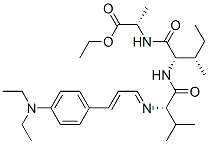 N-[N-[N-[3-[4-(Diethylamino)phenyl]-2-propenylidene]-L-valyl]-L-isoleucyl]-L-alanine ethyl ester Structure