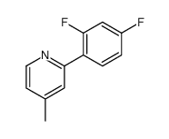 2-(2,4-difluorophenyl)-4-methylpyridine Structure