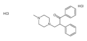 3-(4-methylpiperazin-1-yl)-1,2-diphenylpropan-1-one,dihydrochloride Structure