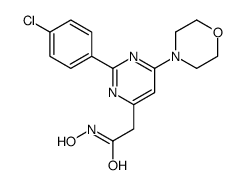 2-[2-(4-chlorophenyl)-6-morpholin-4-ylpyrimidin-4-yl]-N-hydroxyacetamide结构式