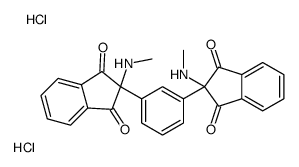2-(methylamino)-2-[3-[2-(methylamino)-1,3-dioxoinden-2-yl]phenyl]indene-1,3-dione,dihydrochloride结构式