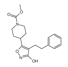 methyl 4-[3-oxo-4-(2-phenylethyl)-1,2-oxazol-5-yl]piperidine-1-carboxylate结构式