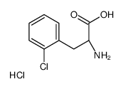 (2R)-2-amino-3-(2-chlorophenyl)propanoic acid,hydrochloride Structure