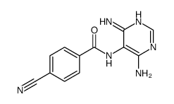 Benzamide, 4-cyano-N-(4,6-diamino-5-pyrimidinyl)- (9CI)结构式