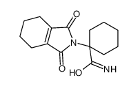 1-(1,3-dioxo-4,5,6,7-tetrahydroisoindol-2-yl)cyclohexane-1-carboxamide结构式