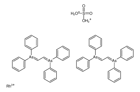 2-(diphenyl-λ4-arsanyl)ethenyl-diphenyl-λ4-arsane,oxoniosulfonyloxidanium,rhodium(3+)结构式