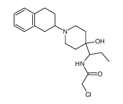 1-(1,2,3,4-tetrahydro-naphthalen-2-yl)-4-[1-(2-chloro-acetylamino)-propyl]-piperidin-4-ol结构式