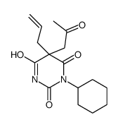 1-cyclohexyl-5-(2-oxopropyl)-5-prop-2-enyl-1,3-diazinane-2,4,6-trione结构式