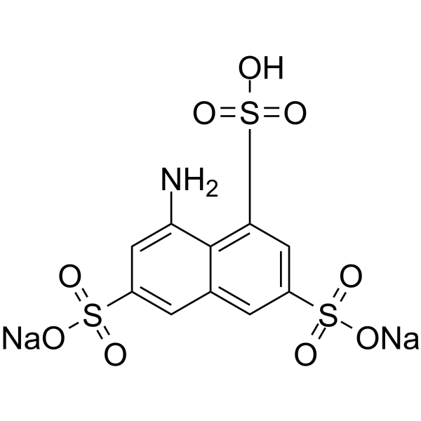 8-Aminonaphthalene-1,3,6-trisulfonic acid disodium salt structure